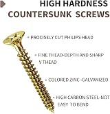 TOPYWMSP 4x30mm Flat Head Wood Screws Zinc Galvanized 100pcs view 9