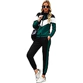 Marvmys Women's Tracksuit Set 2 Piece Sweatsuit Outfits Long Sleeve Zip Up Lounge Jogger Set with Pocket
