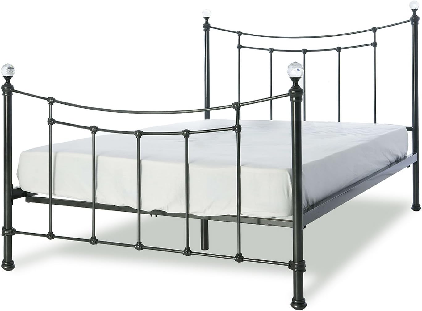 WorldStores Limelight Metis Metallic Black Bed Frame 4FT6 Double Bed