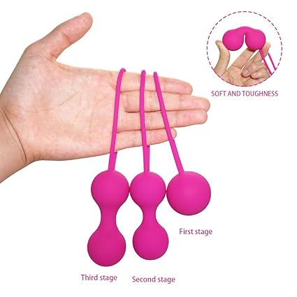 Reduzierte Hanteln 3-teiliges Set, weibliche Vaginal Massage Kugel vaginale Straffung Ball Medical Silikon weibliche Blasenko