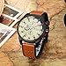 CURREN Original Brand Men's Sports Waterproof Leather Strap Wrist Watch 8250 Brown Beige