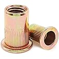 5/16"-18 Rivet Nuts Zinc Plated Carbon Steel Threaded Insert Nut Nutsert Rivnuts, 50Pcs