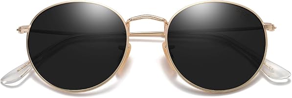 SOJOS Small Round Polarized Sunglasses Mirrored Lens Unisex Glasses SJ1014 3447