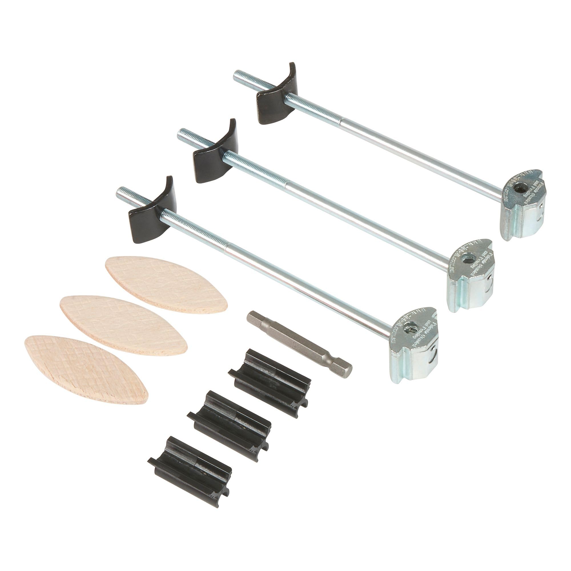 Trend ZIPBOLT Standard Worktop Connector Kit, 26-40mm Thickness, Zinc-Plated Steel, Includes 5mm Hex Bit & No.20 Biscuits, ZIP/35/164/3