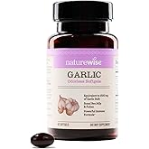 NatureWise Odorless Garlic Pills - with Royal Bee Jelly & Pollen - Herbal Supplement for Heart Health + Immune System + Antioxidants - Gluten Free, Non-GMO - 60 Softgels [2-Month Supply]