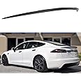 OE Plaid Style Real Carbon Fiber Trunk Spoiler Wing Compatible for 2021-2024 Tesla Model S All Models