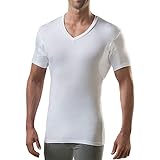 T THOMPSON TEE Sweatproof Undershirt for Men with Underarm Sweat Pads Slim Fit, V-Neck (2-Pack)