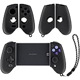Aenllosi Silicone Grip Cover for GameSir G8 Galileo/G8 Plus Phone Controller, Anti-Scratch Protective Case with Lanyard, Black (Case Only)