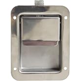 Buyers Products N3885 Stainless Steel Non-Locking Flush Paddle Latch | Polished Stainless Steel Non-Locking Paddle Latch With Flush Recess Fit, Hidden Studs, And Reliable Shut-And-Go Daily Use