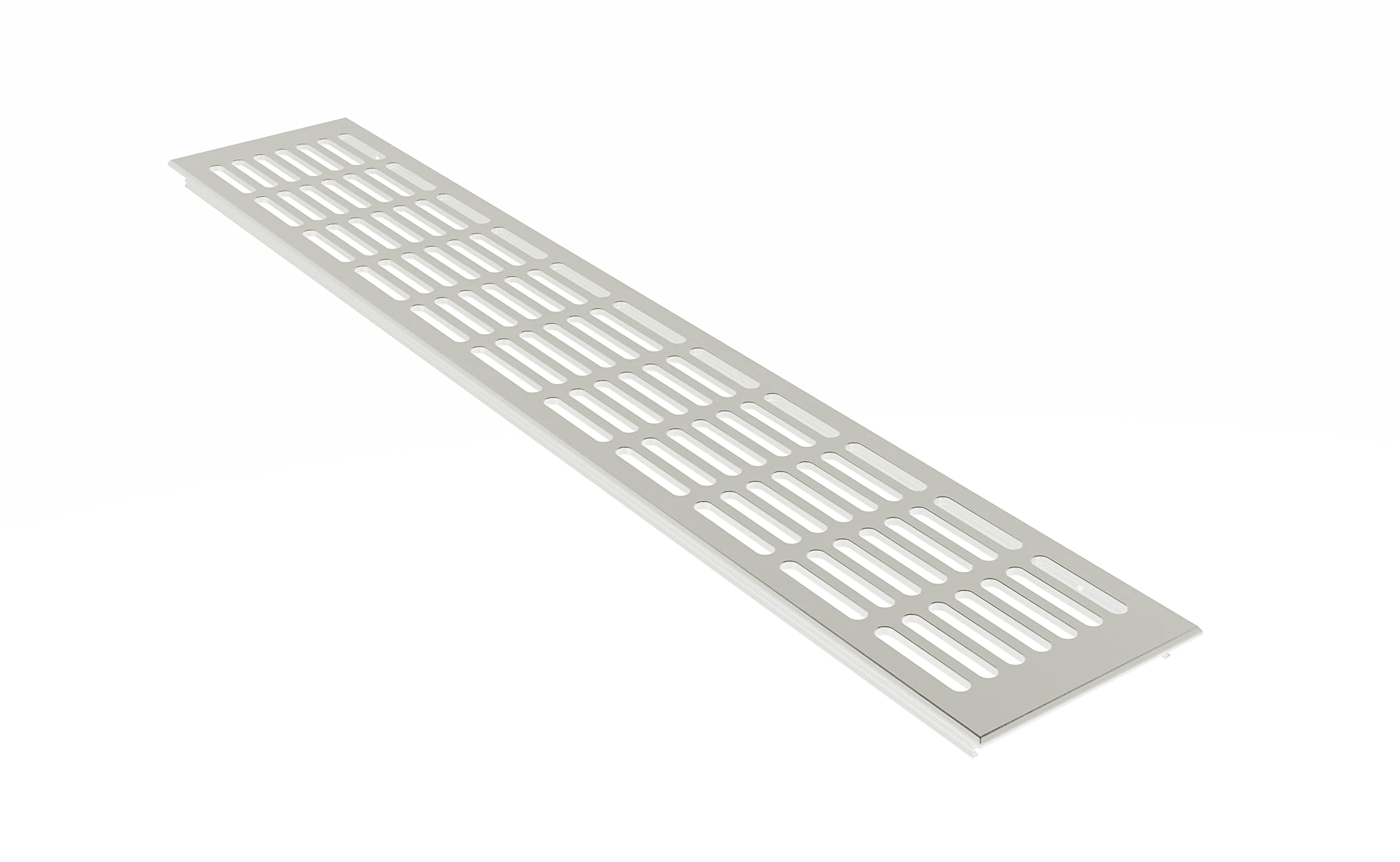 MS Beschläge ® F1 Ventilation Grille Plate Radiator Cover 100 mm x 200 mm (Silver Anodised