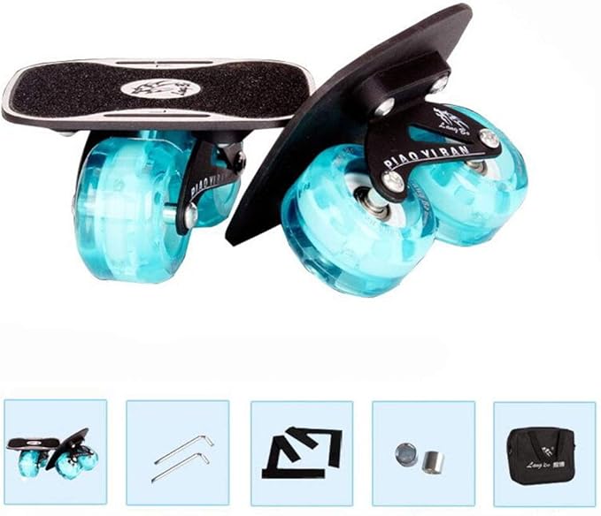 JXXU Drift Skates Plate,Rollar Road Drift Skate Plate with LED Flash