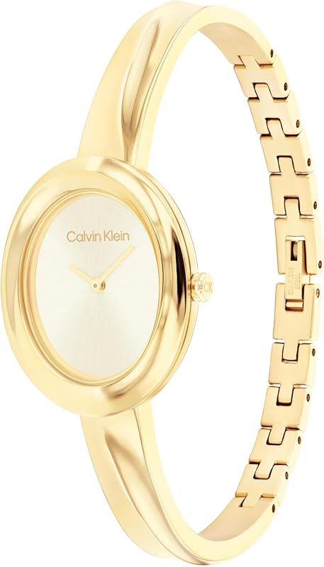 Zwei-Zeiger-Quarzwerk-Uhr für Damen Kollektion Twisted Bezel mit Goldfarben mit Armreif aus Edelstahl - 25100056 — Foto 2 von 8