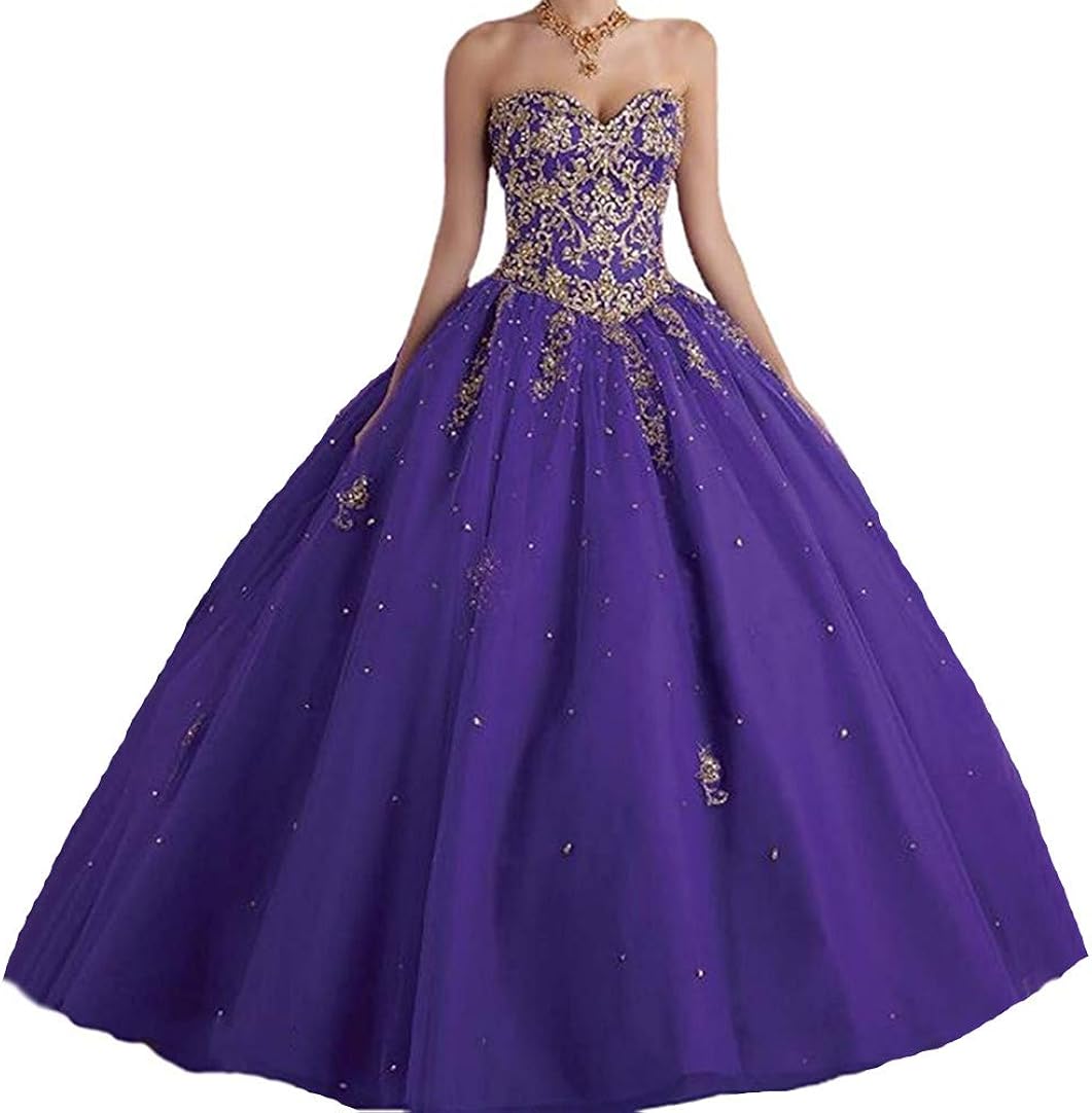 Vnaix Bridals Princess Lace with Tulle Sweet 16 Prom Quinceanera Dress