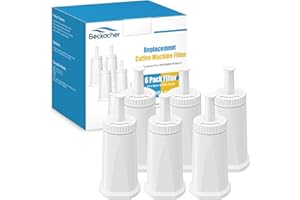 BECKACHER 6 Pack Upgrade Water Filters Compatible with Breville BES880 Barista Touch, BES990 BES980 Oracle Touch and BES878 BES920 Bambino ClaroSwiss Sage Espresso coffee Machine, #BES008WHT0NUC1