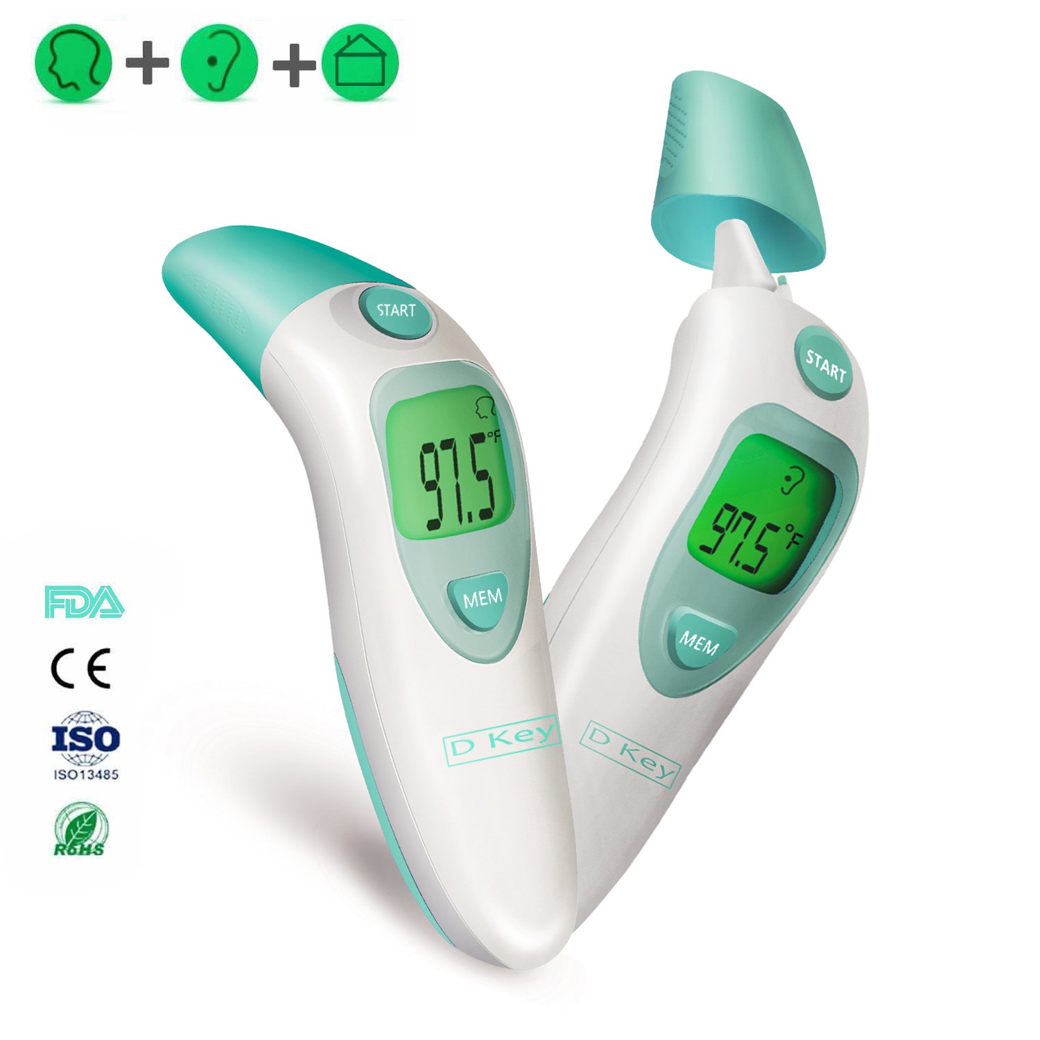 Baby Thermometer - Infrared Digital Thermometer/Most Accurate Thermometer for Kids & Women & Object, Forehead and Ear Thermometer with Instant Read and Fever Indicator, BBT Thermometer for Women