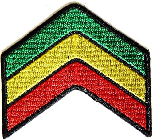 2.25" wide x 2.25" tall JAH ARMY Military Chevron The Lion of Judah Rasta Rastafari Jamaica Africa Reggae Logo Jacket T shirt Patch