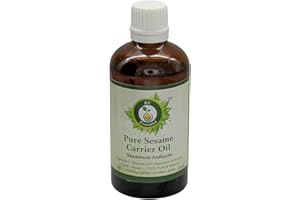 R V Essential Pure Sesame Carrier Oil 30ml (1.01oz)- Sesamum Indicum (100% Pure and Natural Cold Pressed)