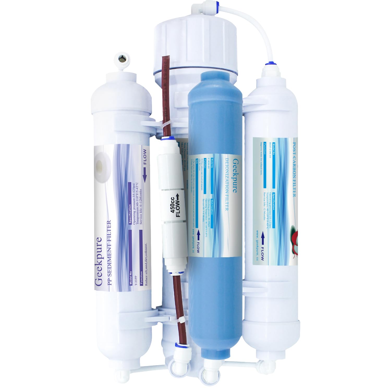 Photo 1 of *** USED *** Geekpure 4 Stage Portable Aquarium Reverse Osmosis RO Drinking Water Filtration System 100 GPD - with DI Filter TDS Close to 0 ppm