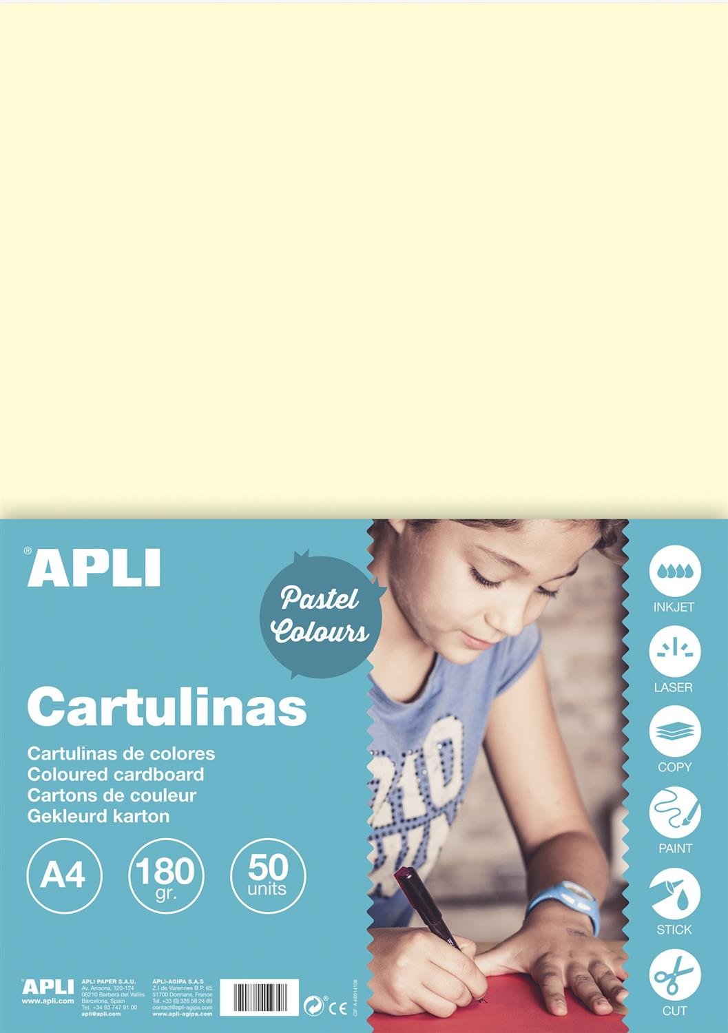 apli din a4 170 g/m2 Ivory cardstock Pack of 50 Sheets