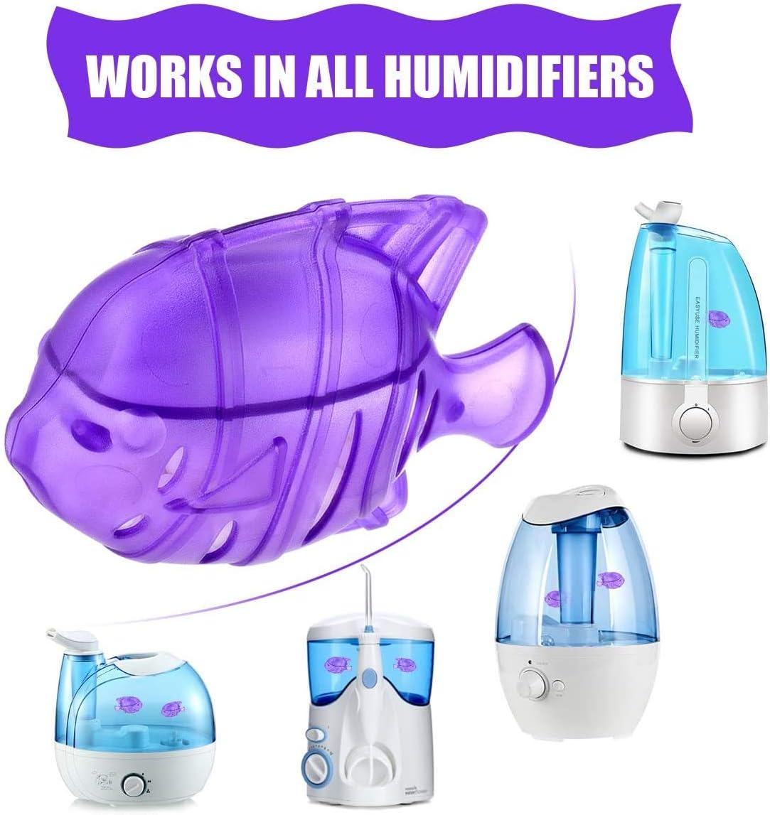 Overlord Humidifier Cleaner, 12 Pack Universal Humidifiers Cleaner Fish, Keep Humidifier's Water Clean, Compatible with Protec Kaz PC1F, Drop Droplet Adorable Warm and Cool Mist Humidifiers Fish Tank: Home & Kitchen