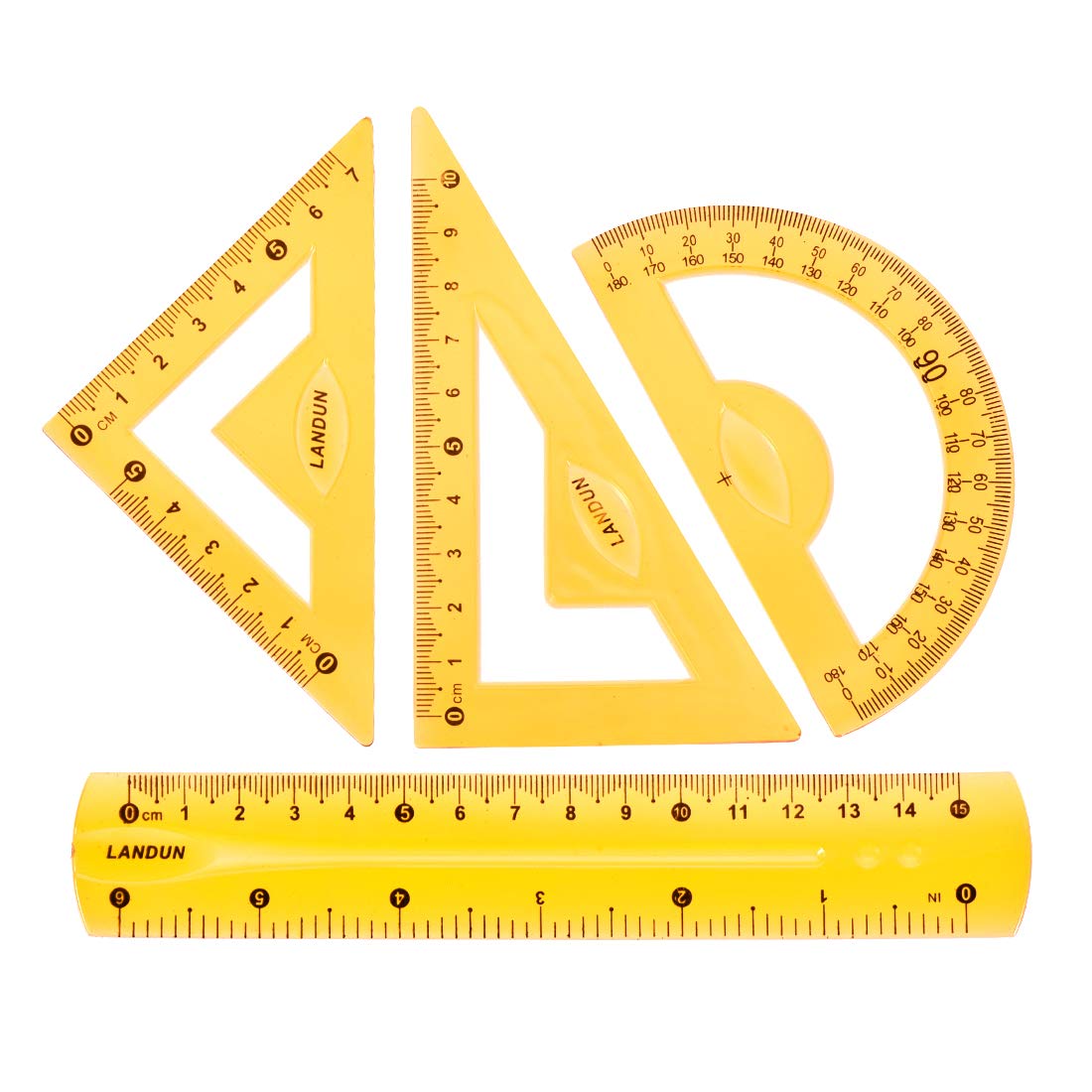 Uxcell Measuring Tool Set With Protractor 30 60 45 Triangle Ruler 15cm Straight Ruler Power Hand Tools Tools Home Improvement Urbytus Com
