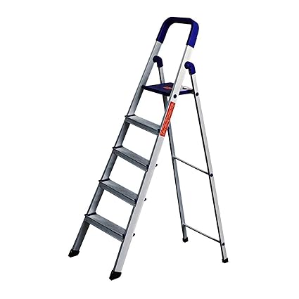 Truphe Aluminium Ladder 5 Step Ladder for Home Use Foldable Home Ladder 5 Step Ladder for Office and Home (Folding Ladder 5 Step Ladder)