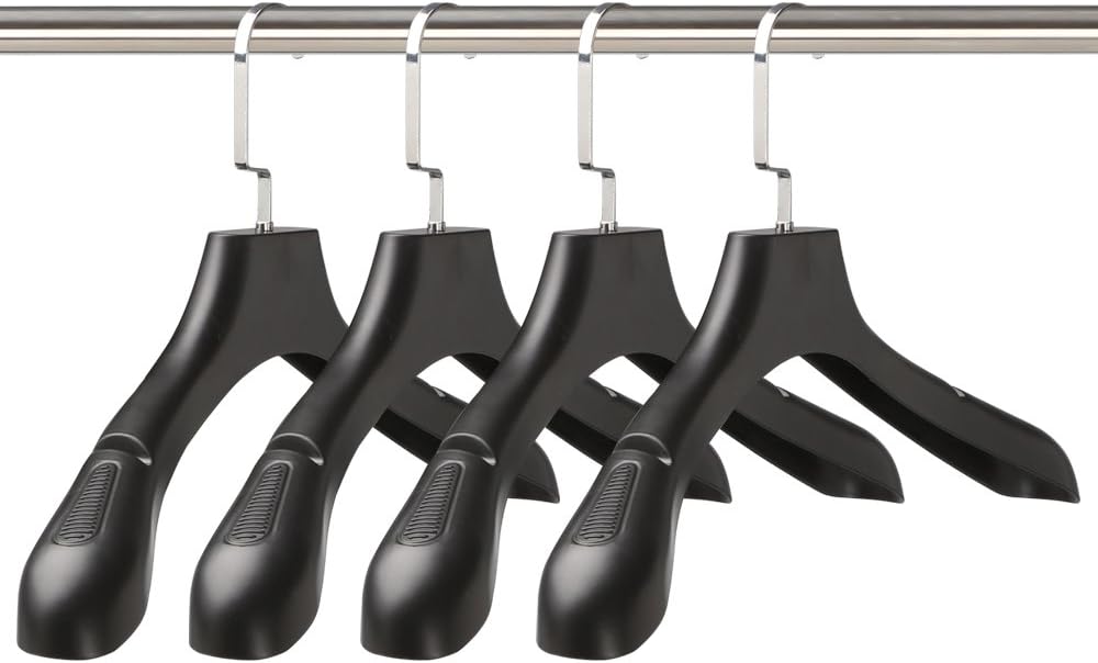 AJ Plastic No Slip Wide Shoulder Suit Hangers coat hangers 20 Pack