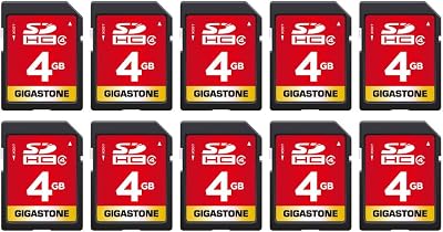 Gigastone 4GB SDHC Class 4 Memory Card 10 Pack for Camera Photo Video PC Mac POS
