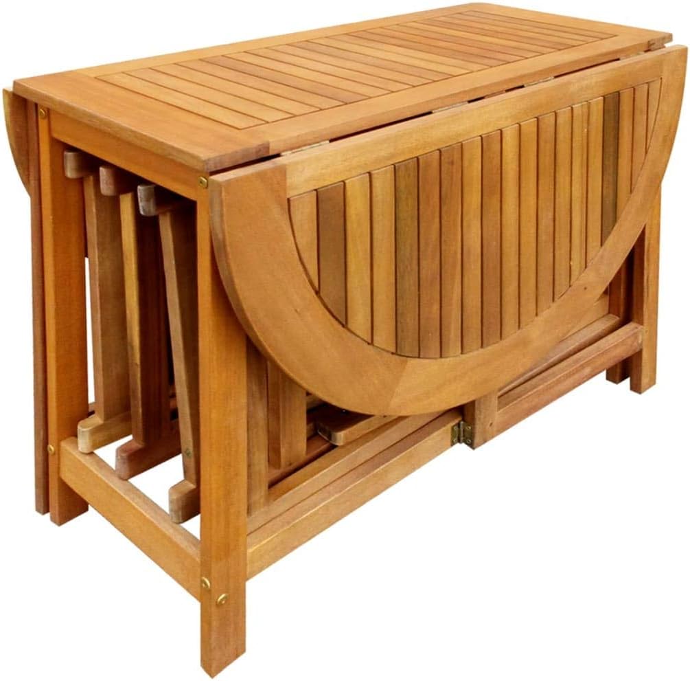 Amazon Com Vidaxl 5 Piece Solid Acacia Wood Folding Outdoor Dining Set Garden Tables And Chairs Outdoor Dining Furniture Durable Stable Weatherproof Garden Outdoor