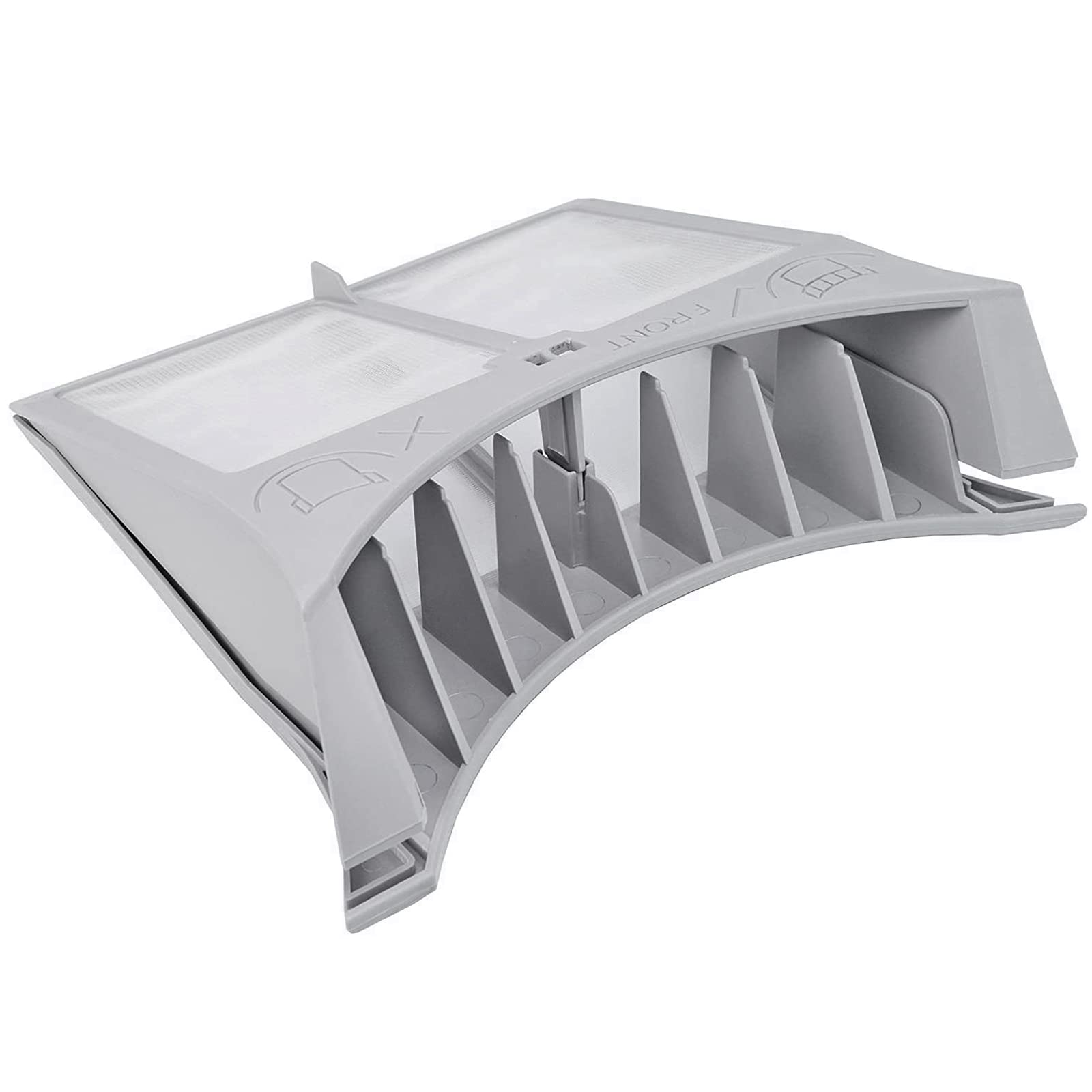 Spares2go Hinged Lint Screen Fluff Filter for Creda Tumble Dryers (Grey)