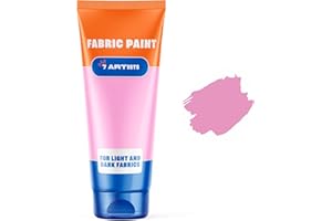 7 Artists Light Pink Fabric Paint 2 fl. oz – Pink Fabric Paint for Clothes Permanent | Textile Paint for Upholstery, Sneakers, Canvas Tote Bags, T-Shirt Painting | Pintura para Ropa y Zapatos