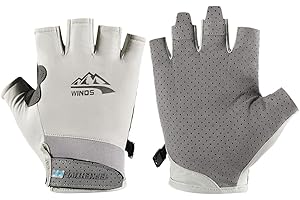 SUJAYU UV Protection Gloves Women Men, Fingerless Driving Gloves Fishing Gloves Sailing Gloves Kayak Gloves Paddling Gloves R