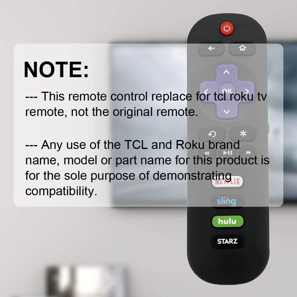 Rc280 Remote Control Compatible With Tcl Roku Tv 32s305 32s325 49s405 49s403 43s303 55s403 32s301 32s4610r 32s3850a 32s3700 50fs3800 32s3750 32s3800 43fp110 55s405 55p605 With Sling Hulu Starz Button Remote Controls Electronics