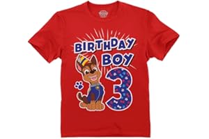 Paw Patrol Chase 3rd 4th 5th Birthday Boy Shirt - Toddler T-Shirt Gift Outfit for Party - Clothes for 3 4 5 Year Old Boys