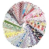 RayLineDo 15X Different Pattern Patchwork 100% Cotton Poplin Fabric Bundle Squares Of 2025cm Quilting Scrapbooking Artcraft Project Collection One