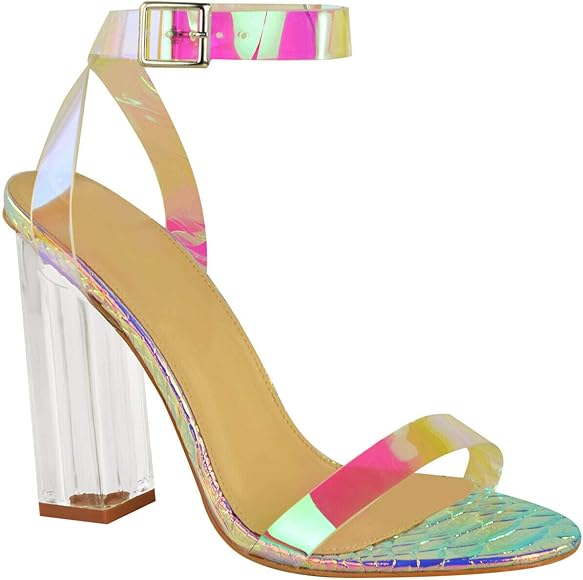 rainbow clear sandals