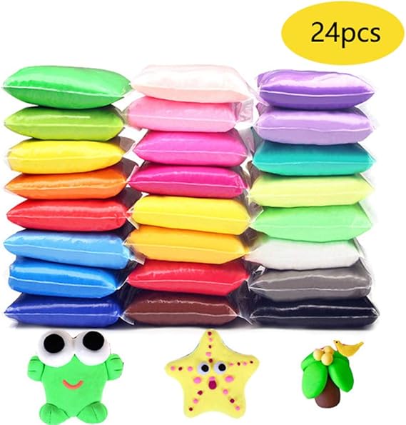 Szsrcywd Air Dry Clay,24 Colors DIY Modeling Clay Ultra Light Molding