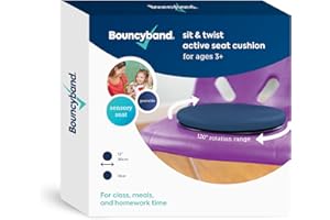 BOUNCY BANDS BouncyBand Sit & Twist Active Seat Cushion – 12” D Sensory Cushion for Kids Up to 300lbs – Sensory Tool Promotes Active Learning and Improves Focus and Productivity