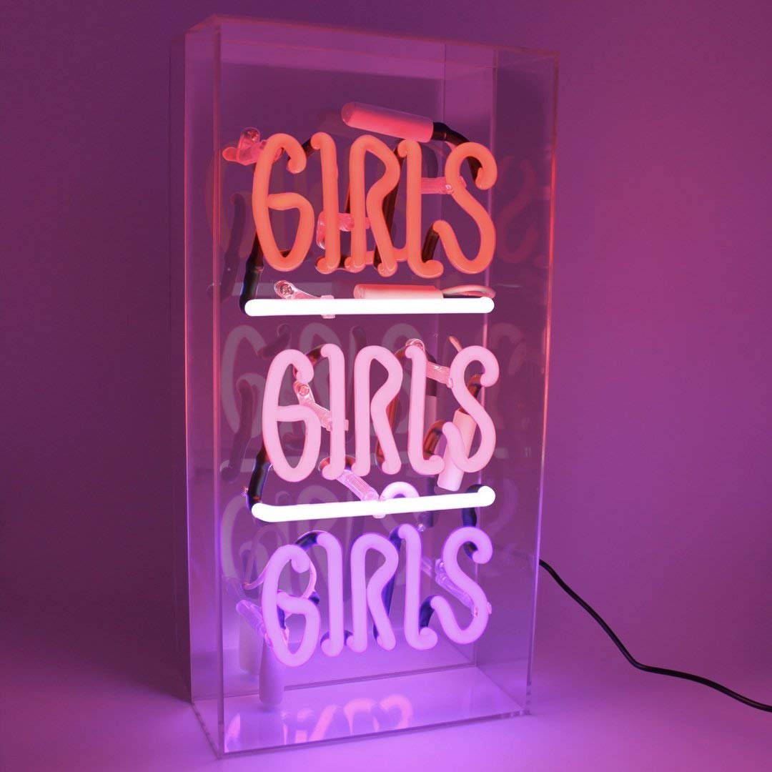 Locomocean New Acrylic Box Neon Girls, Multi