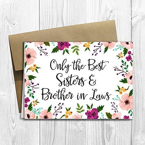 Sisters & Brother in Laws Get Promoted to Aunt & Uncle - We're having a baby! - Pregnancy Announcement Card (5x7 size)