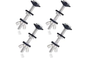HYIJIAQI 4 PCS Toilet Tank to Bowl Bolts Repair Kit,Toilet Seat Bolts 5/16 * 3.15 inch 304 Stainless Steel Heavy Duty Rustproof Toilet Tank Blots