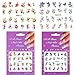 10 Different Styles Flower Nail Art Stickers Decals Self-Adhesive Sticker Tattoo, Water Transfer DIY Fingernail Nails Design Tips (Stickers A)