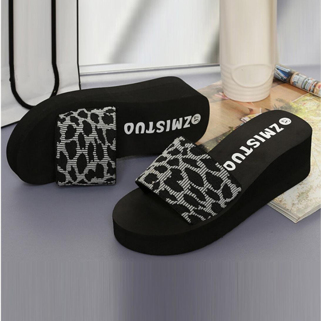 Sandali Piattaforma Donna Con Velcro, Scarpe Spiaggia Eleganti, Argento, Tacco 5 Cm