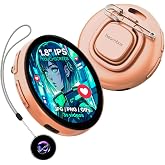NIKKO Dynamic Electronic Badge | Digital Brooch for Cosplay & Events | 1.8" IPS Touchscreen Smart Wearable | Programmable GIF