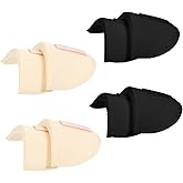 4 Pairs Shoulder Pads for Womens Clothing, Set-in Shoulder Pads with Anti-Slip Design, Reusable Soft Sponge Pad for Men's Women's Blazer, Suits, Jackets (Black & Skin)