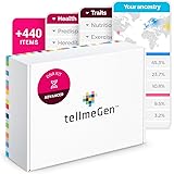 tellmeGen Advanced DNA Test:400+ Health, Ancestry, Traits & Fitness Reports - Fees Included - Lifetime Updates