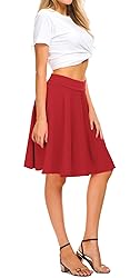 Urban CoCo Women's Basic Midi Skirt Versatile