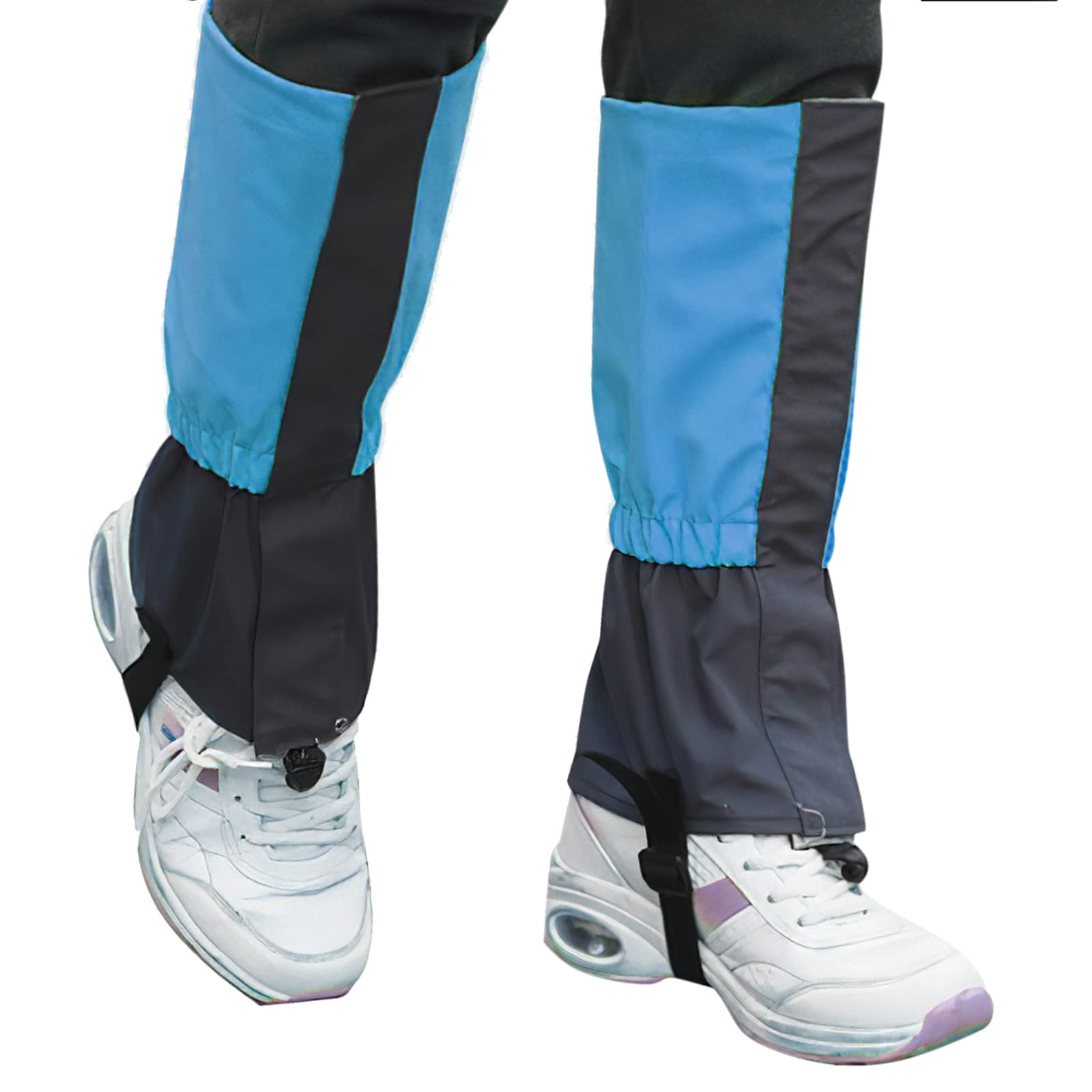 1 Pair Kids Snow Gaiters Boys Girls Adjustable Hiking Gaiters Walking Gaiters Waterproof Boot Leg Gaiters Lightweight Leg Gaiters Windproof Durable Leg Cover Protect for Walking Climbing Skiing Riding — image 1