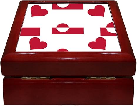 Amazon グリーンランド国国旗ハート4 X 4 ジュエリーボックスセラミックタイル Jboxflagpt3119 Mf ジュエリー収納 オンライン通販