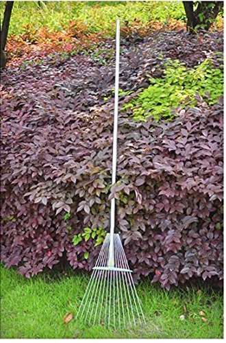 Rake 65 Inch Adjustable Garden Leaf Rake Expanding Rake Expandable Head From 7.5 Inch to 25 Inch - Thumbnail 2
